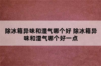 除冰箱异味和湿气哪个好 除冰箱异味和湿气哪个好一点